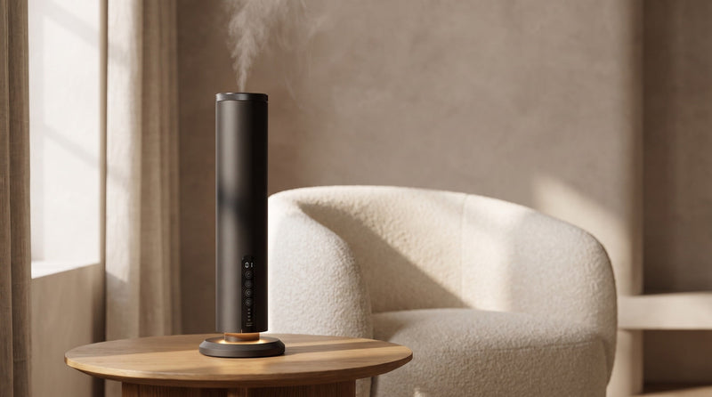 scent aura diffuser on table